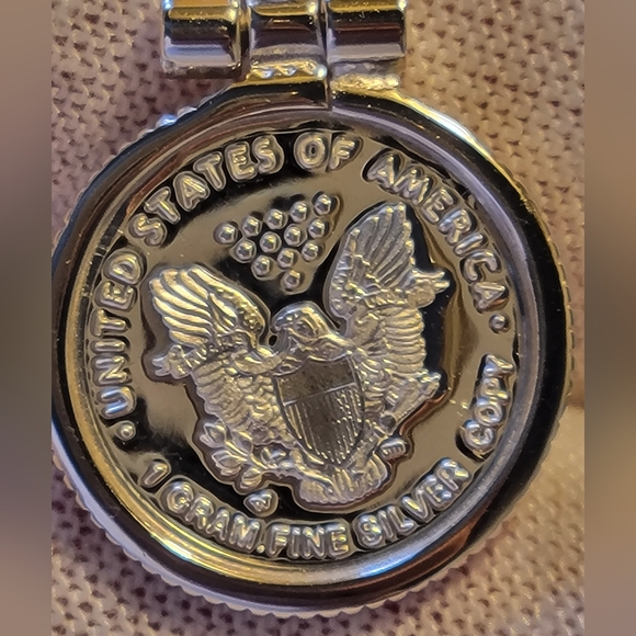 🌟 Standing Liberty Pendant Solid .999 Fine Silver Wearable Investment Unis… - Picture 5 of 6